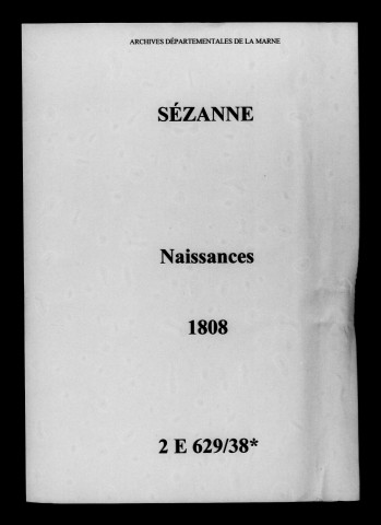 Sézanne. Naissances 1808