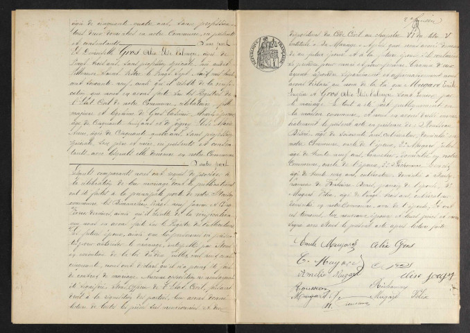 Villeneuve-Saint-Vistre-et-Villevotte. Mariages 1893-1929