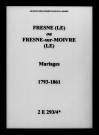Fresne (Le). Mariages 1793-1861