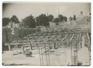 REIMS. Chantier de reconstruction du Grand Théâtre de Reims