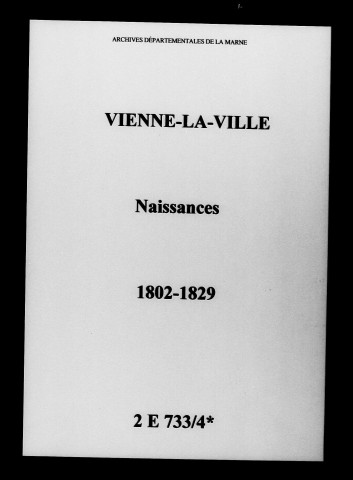 Vienne-la-Ville. Naissances 1802-1829