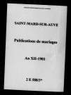 Saint-Mard-sur-Auve. Publications de mariage an XII-1901