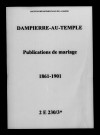 Dampierre-au-Temple. Publications de mariage 1861-1901