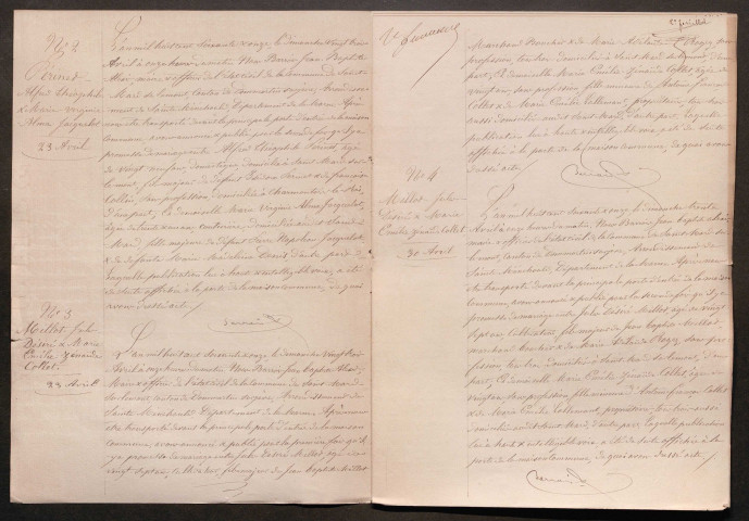 Saint-Mard-sur-le-Mont. Publications de mariage 1871-1927