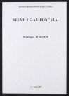 Neuville-au-Pont (La). Mariages 1910-1929