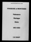 Possesse. Naissances, mariages, décès 1813-1832