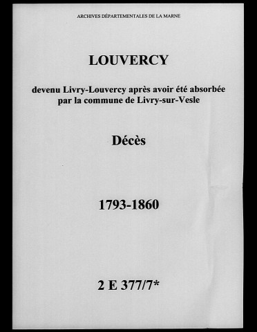 Louvercy. Décès 1793-1860