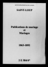 Saint-Loup. Publications de mariage, mariages 1863-1892