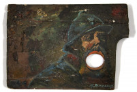 Palette du peintre et livret militaire de Maurice Rondeaux (1 Num 7)