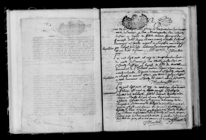 Chouilly. Baptêmes, mariages, sépultures 1705