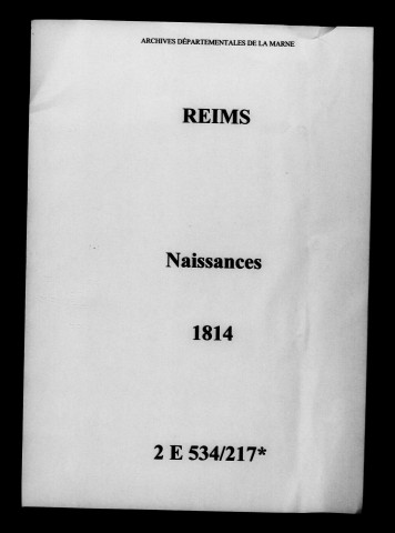 Reims. Naissances 1814