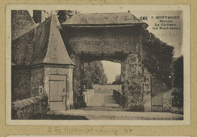 MONTMORT-LUCY. -7-Le Château (Le Pont-Levis) / Ch. Brunel, photographe à Matougues.
MatouguesÉdition Artistiques OR Ch. Brunel.[vers 1930]