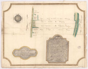 Plan et arpentage de certaines pièces de vignes situées au terroir de Chenay (1725), Hazart
