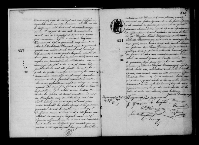 Charmont. Mariages 1873-1882