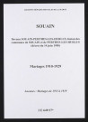 Souain. Mariages 1910-1929