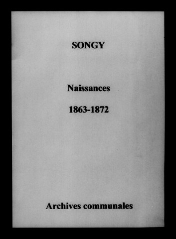 Songy. Naissances 1863-1872