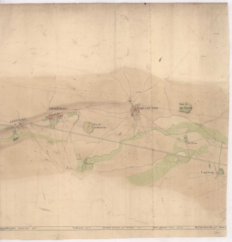 RN 4. Plan d'ensemble entre Vitry et le Hutier, 1749.