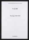 Valmy. Mariages 1910-1929