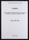Verdey. Décès 1893-1929