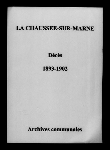 Chaussée (La). Décès 1893-1902