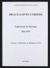 Braux-Sainte-Cohière. Publications de mariage 1861-1927