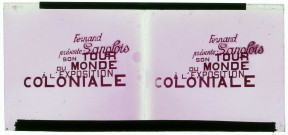 Fernand Langlois présente son Tour du monde à l'exposition coloniale.