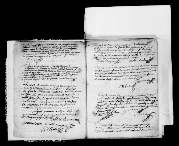 Villers-Allerand. Baptêmes, mariages, sépultures 1693-1701
