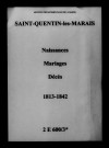 Saint-Quentin-les-Marais. Naissances, mariages, décès 1813-1842