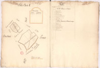 Terrier d'Irles (XVIIIe s.).- Carte 8 avec table : canton n° 27, Pitance et Cerisier , canton n° 28, Marcher de Blanche nappe