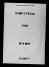 Somme-Yèvre. Décès 1871-1891