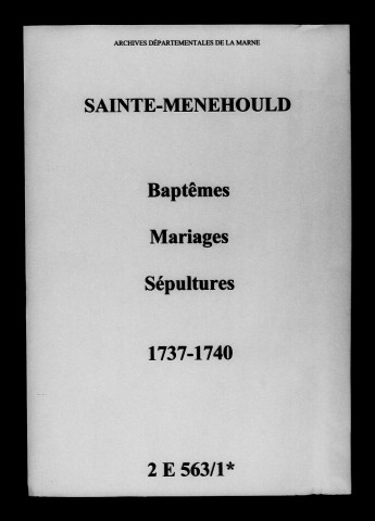 Sainte-Menehould. Baptêmes, mariages, sépultures 1737-1740