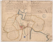 Arpentage général avec plans des menses abbatiale et conventuelle situés à Ygny, Villardel, Dravigny, fait par Avite Charier arpenteur, en 1741.
