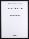 Granges-sur-Aube. Mariages 1893-1929