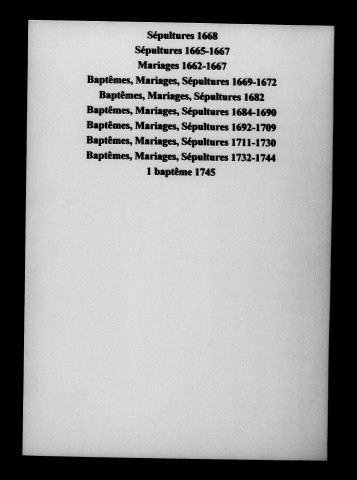 Broussy-le-Grand. Baptêmes, mariages, sépultures 1574-1745