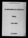 Dampierre-le-Château. Décès 1793-1870