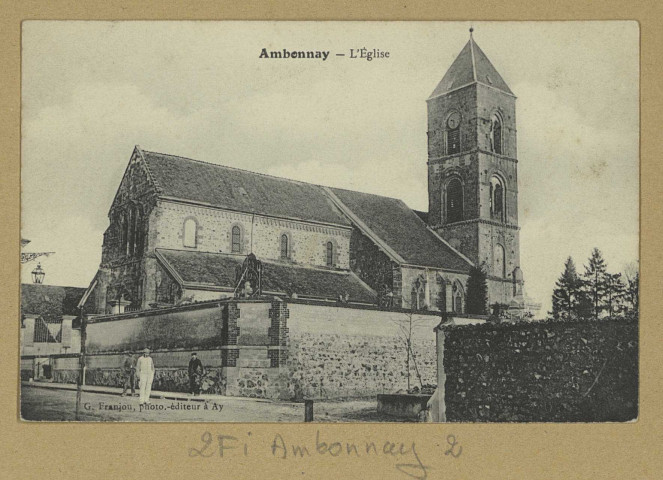AMBONNAY. L'église / G. Franjou, photographe à Ay.