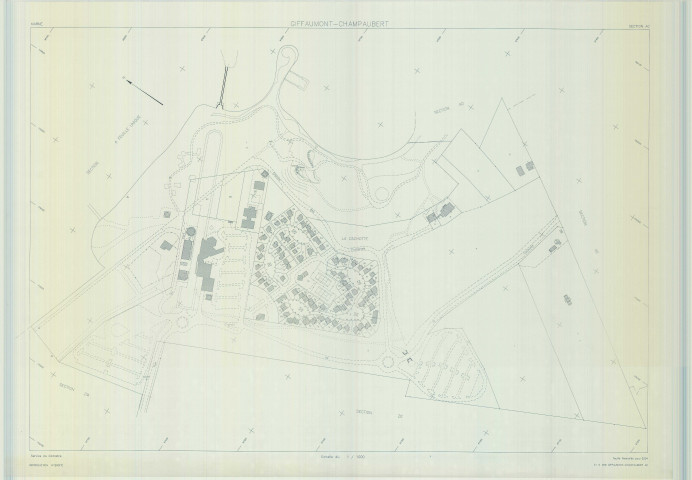 Giffaumont-Champaubert (51269). Section 269 AC échelle 1/1000, plan renouvelé pour 2004, plan régulier (calque)
