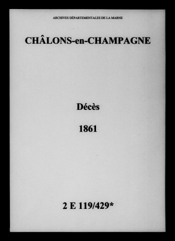 Châlons-sur-Marne. Décès 1861
