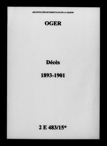Oger. Décès 1893-1901