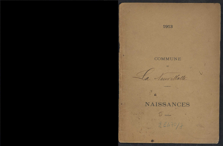 La Neuvillette. Naissances, mariages, décès, publications de mariage 1913-1915