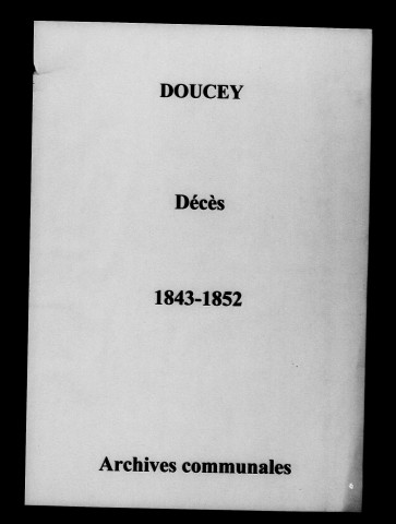 Doucey. Décès 1843-1852