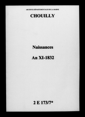 Chouilly. Naissances an XI-1832