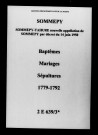 Sommepy. Baptêmes, mariages, sépultures 1779-1792