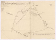 Plan topographique des ailes de Rubigny enclavées dans le terroir de Fraillicourt (1785), Macquart