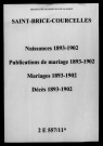 Saint-Brice-Courcelles. Naissances, publications de mariage, mariages, décès 1893-1902