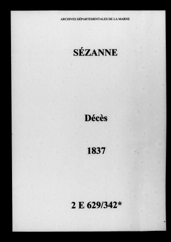 Sézanne. Décès 1837