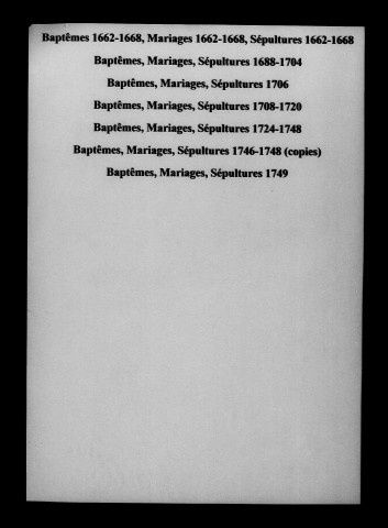Courbetaux. Baptêmes, mariages, sépultures 1571-1749