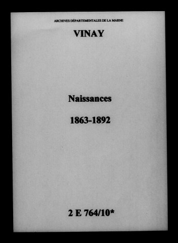 Vinay. Naissances 1863-1892