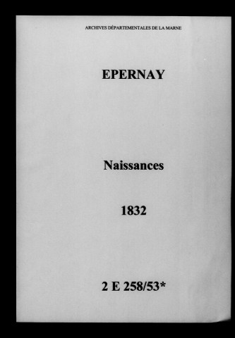 Épernay. Naissances 1832