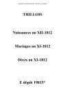 Thillois. Naissances, mariages, décès an XI-1812